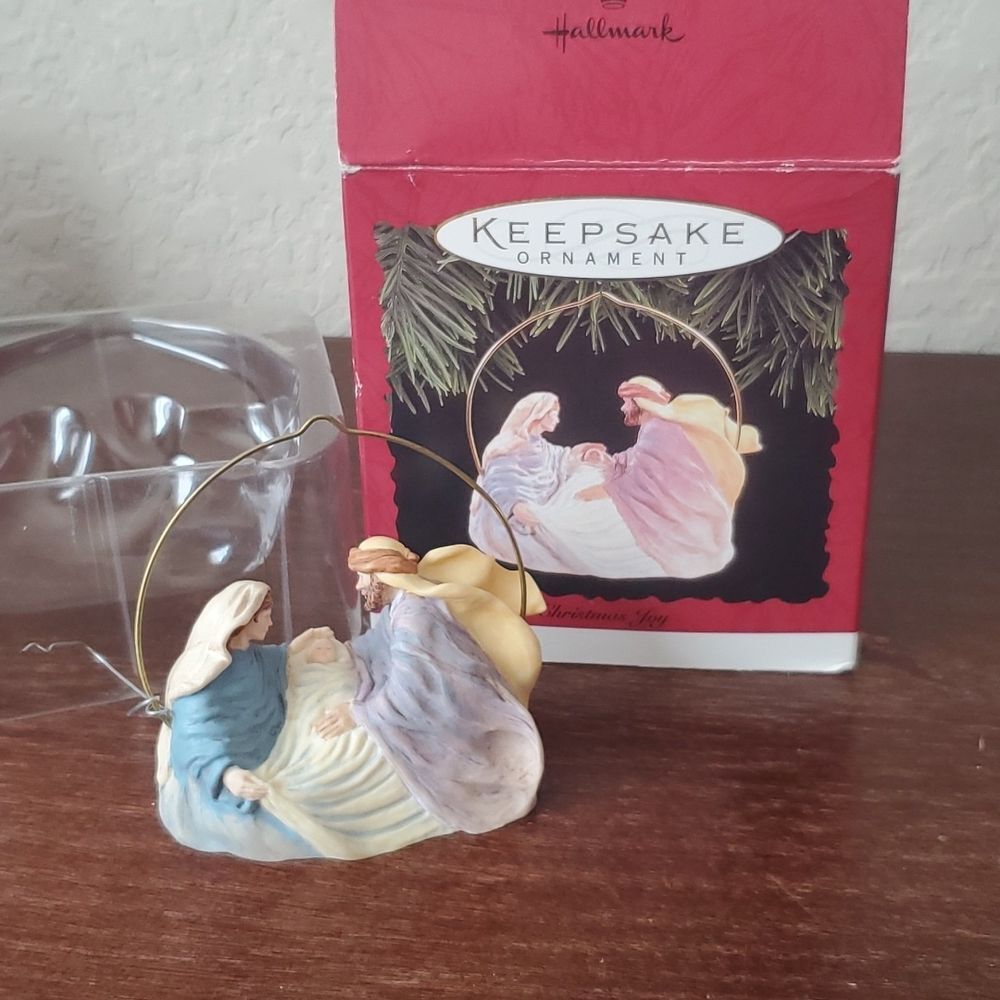 Vintage 1996 Hallmark Keepsake Ornament Christmas Joy Nativity Holy Family Boxed